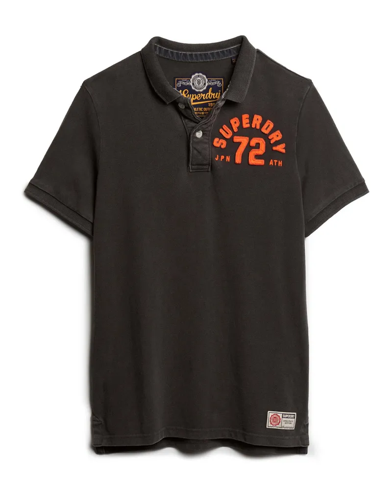Superdry. Vintage Athletic Polo Poloshirt Schwarz