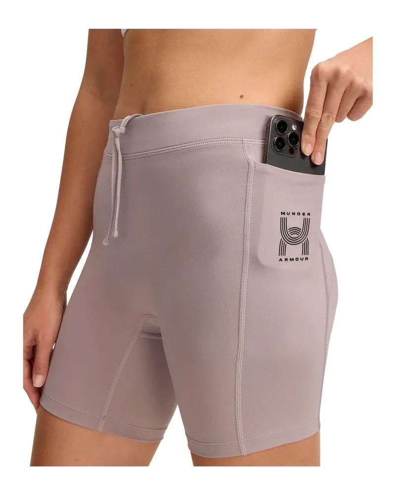 Under Armour Project Rock" Laufshorts für Damen (Grau Grau