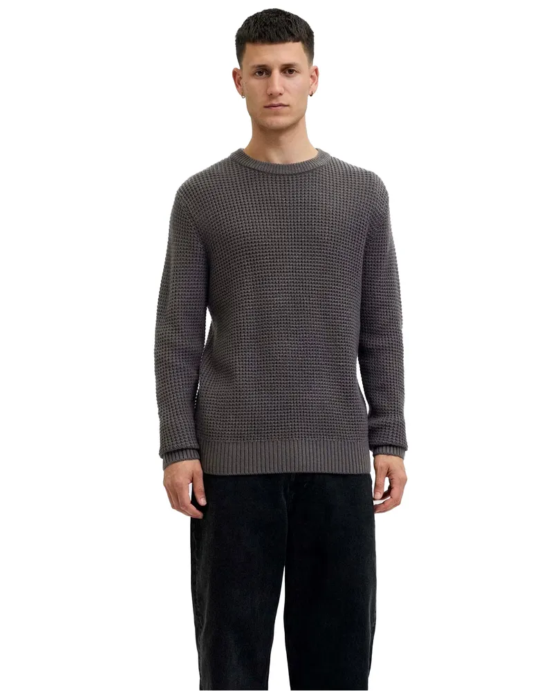 Jack & Jones Jack And Jones - Pullover für Herren, Langärmlig (Asphaltgrau Schwarz