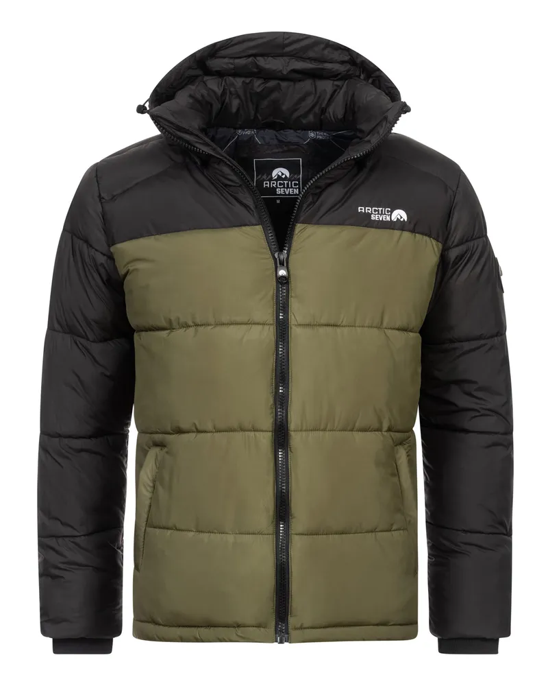 Arctic Seven AS-333 Herren-Steppjacke, warm, sportlich, wasserabweisend - Grün Grün