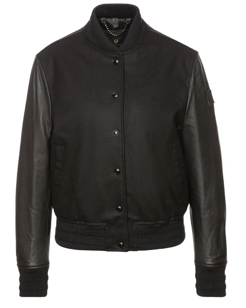 Belstaff Willow Bomberjacke aus schwarzem Leder Schwarz