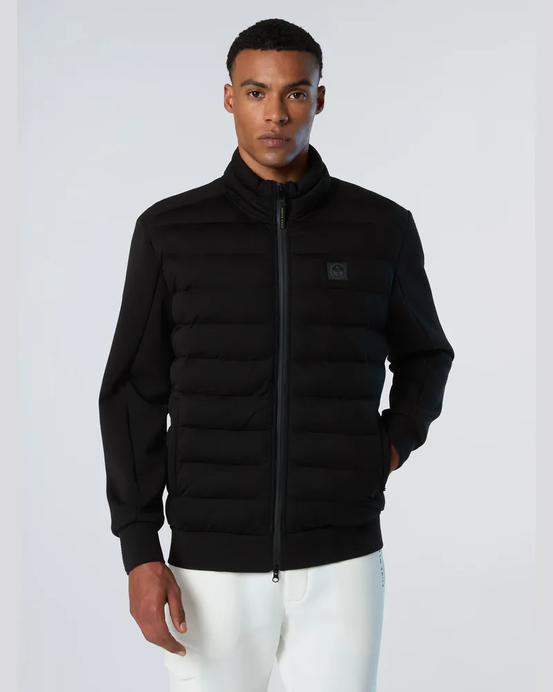 North Sails Sweatshirt Hybrid-Reißverschluss Schwarz