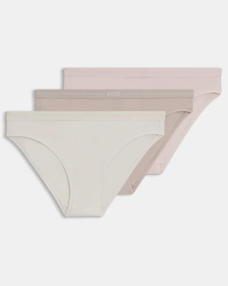 HUGO BOSS 3er-Pack Slips mit Logo-Bund, Baumwollmischung - Mehrfarbig Mehrfarbig