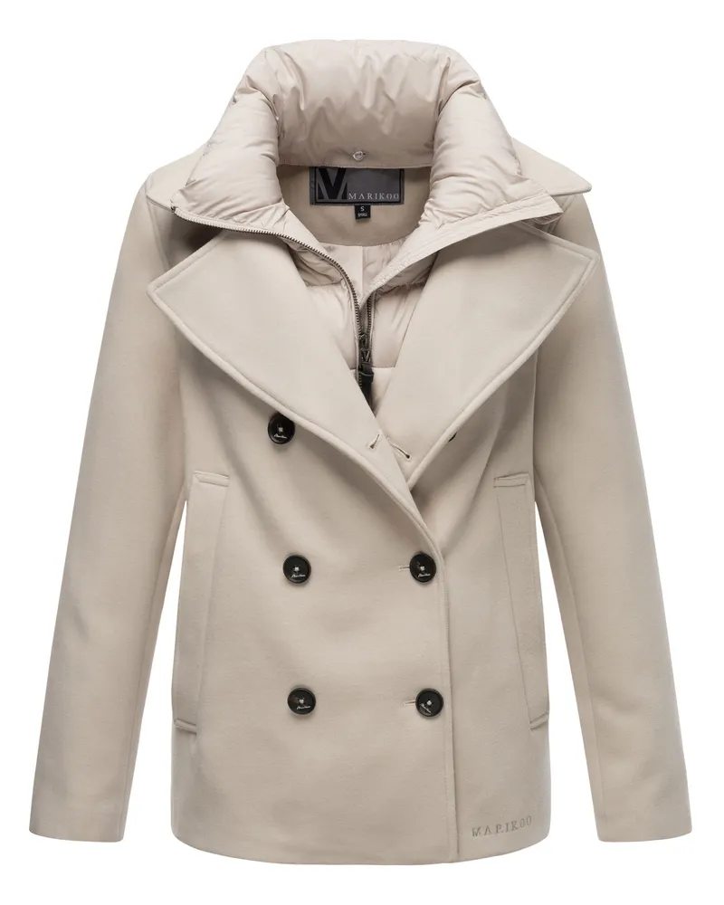 Marikoo Damen Cabanjacke „Aylaraa“ für den Winter - Grau Grau