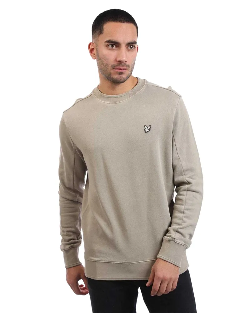 Lyle & Scott Sweatshirt für Herren, Rundhalsausschnitt, Gefärbt (Beige Beige