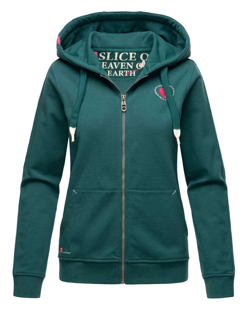 NAVAHOO Damen Sweatjacke Cremetörtchen – Kuschelig & Stylisch Grün