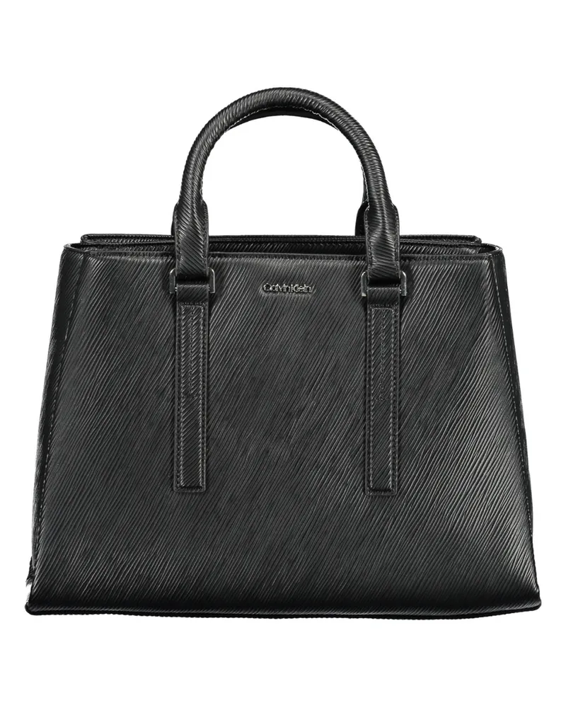 Calvin Klein Damen schwarze Polyester-Handtasche Schwarz