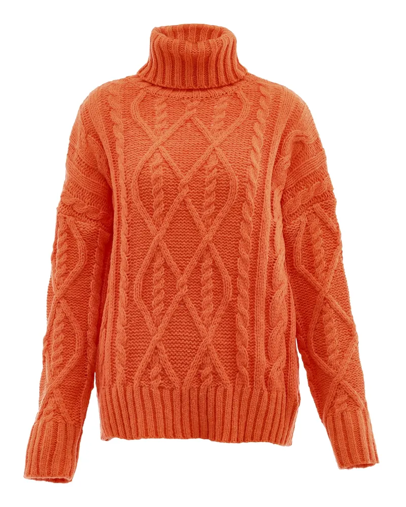 My Mo Rollkragenpullover Damen orange Orange