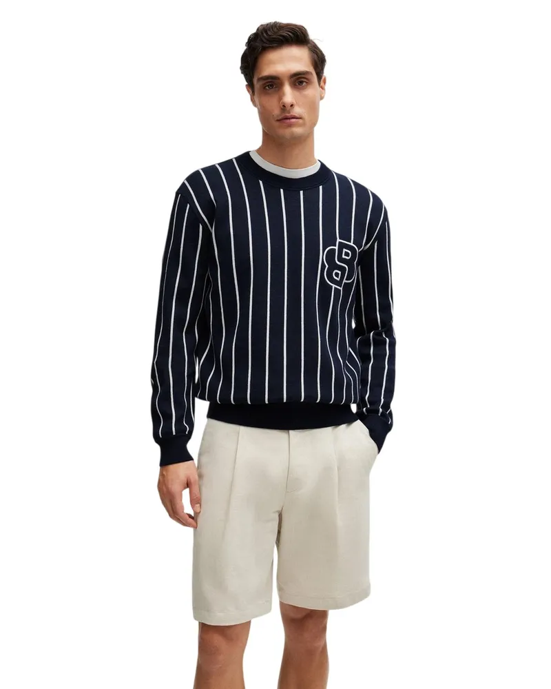 HUGO BOSS Pullover für Herren, Jerseyware, Leger (Dunkelblau Blau