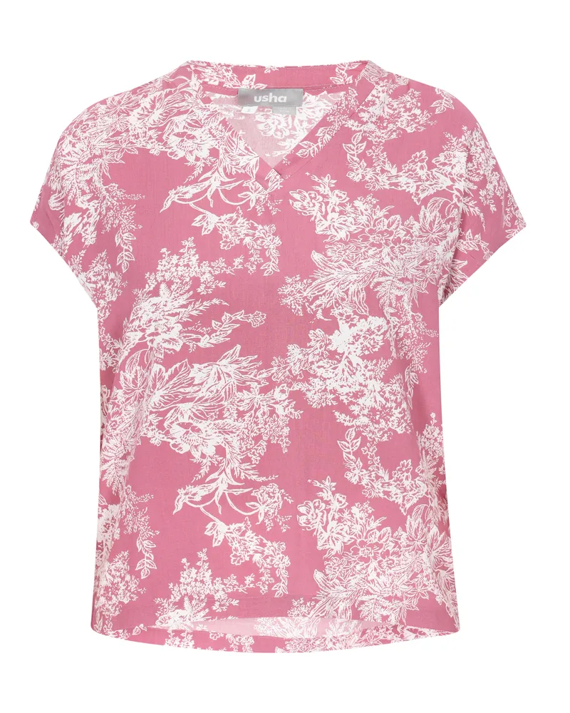 Usha Bluse Frauen rosa weiß Rosa
