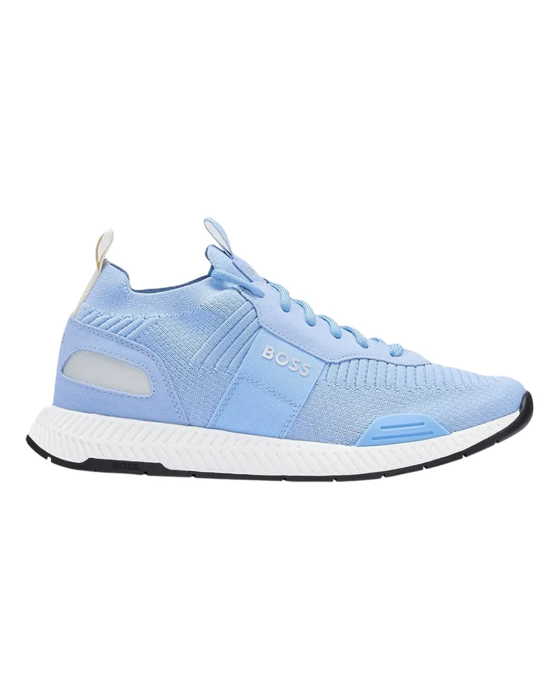 HUGO BOSS Titanium" Logo Sneaker für Herren, Jerseyware (Pastellblau Blau