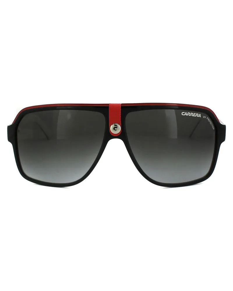 Carrera Aviator Mens Black & White Black Gradient Sunglasses Schwarz