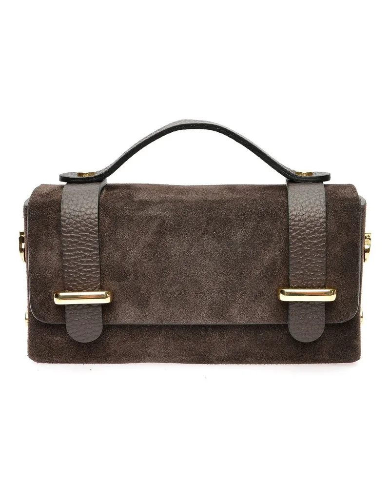 Anna Luchini Kastanienbraun Rindsledertasche Dunkelbraun
