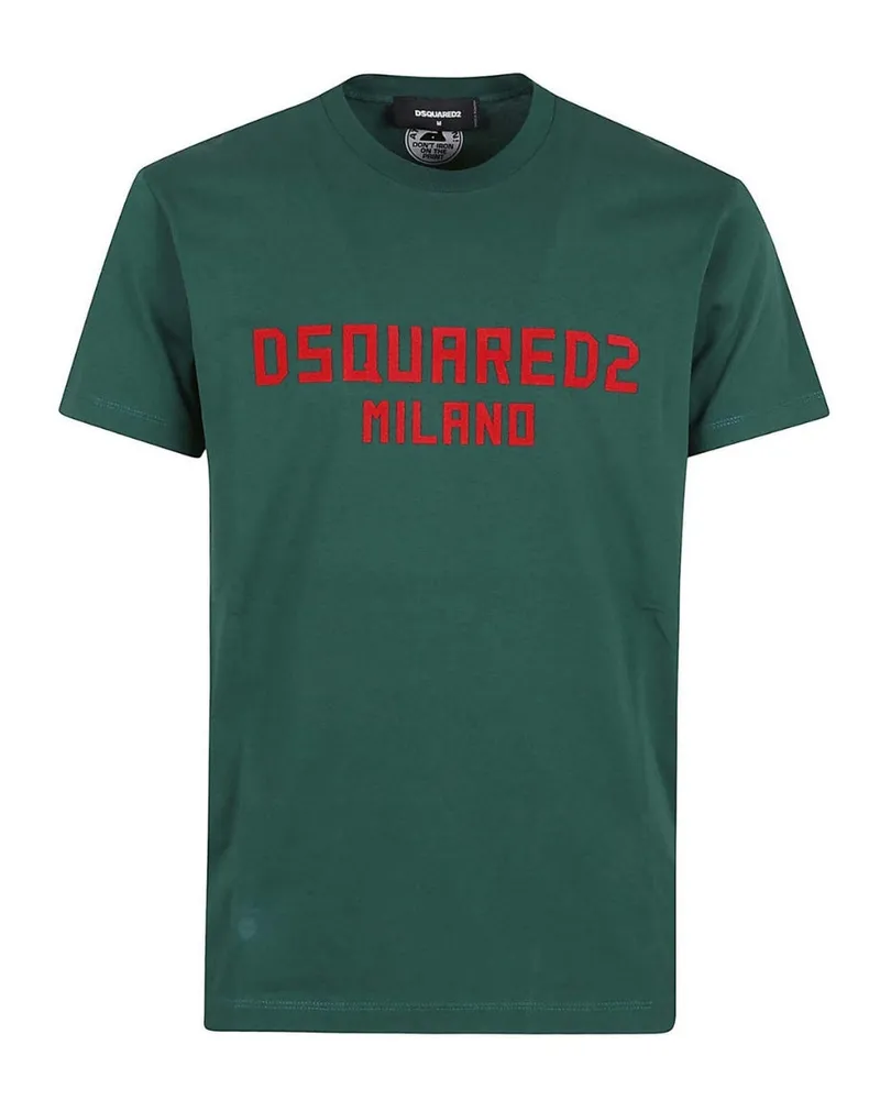 Dsquared2 Milano Logo Cool Fit Grünes T-shirt Grün