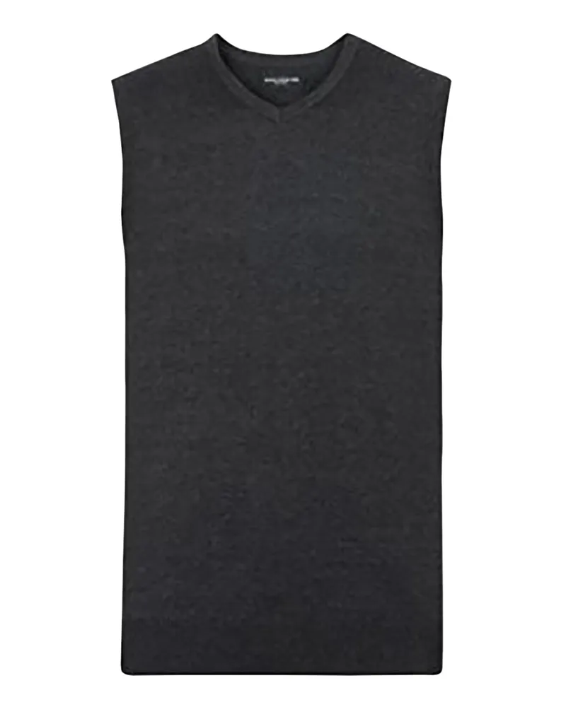 Russell Athletic Russell Collection Herren V-Ausschnitt ärmellos gestrickt Pullover Top / Pullover (Charcoal Marl Anthrazit