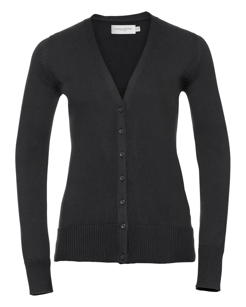Russell Athletic Russell Collection Damen/Damen Strickjacke mit V-Ausschnitt (Schwarz Schwarz
