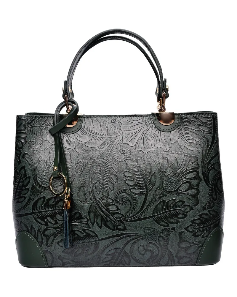 Anna Luchini Grün Rindsledertasche Grün