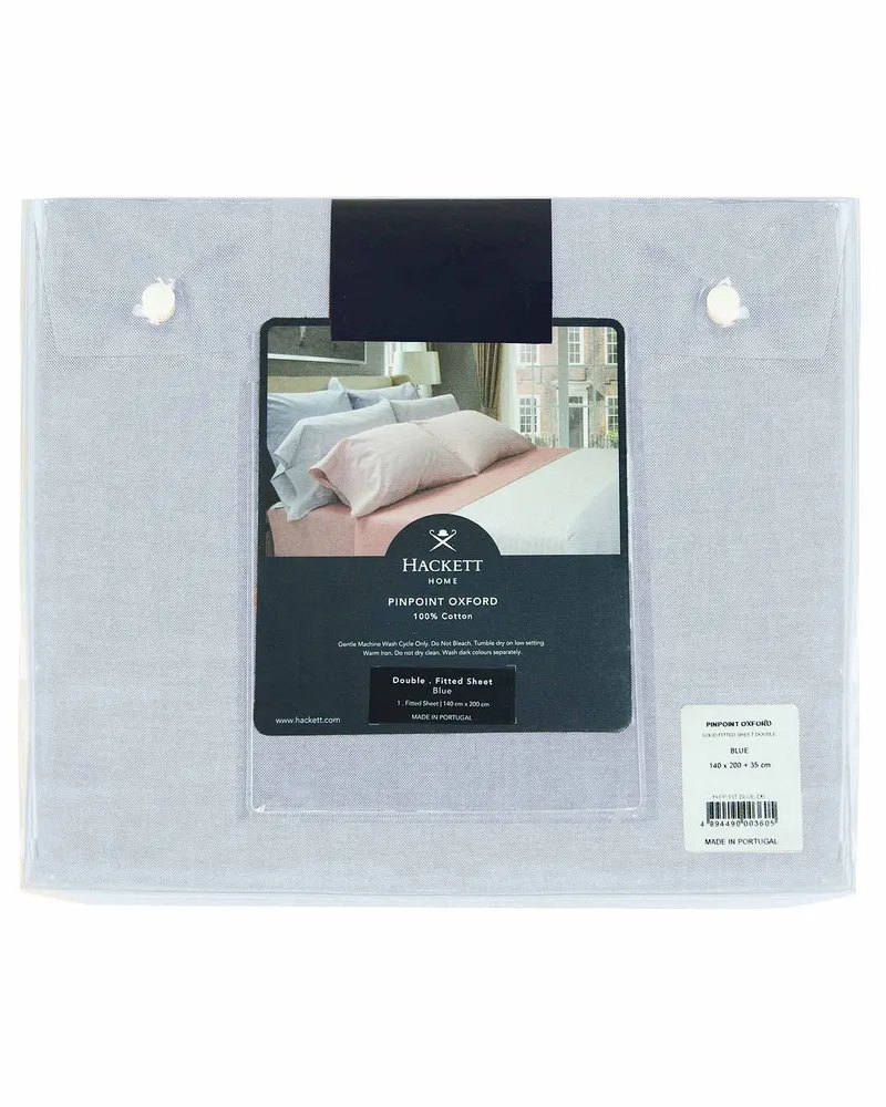 Hackett Pinpoint Fitted Doppelbettlaken - Blau Blau