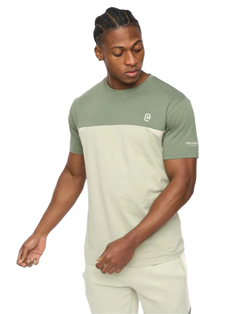 CrossHatch Castlebay" T-Shirt für Herren (Helles Oliv Oliv