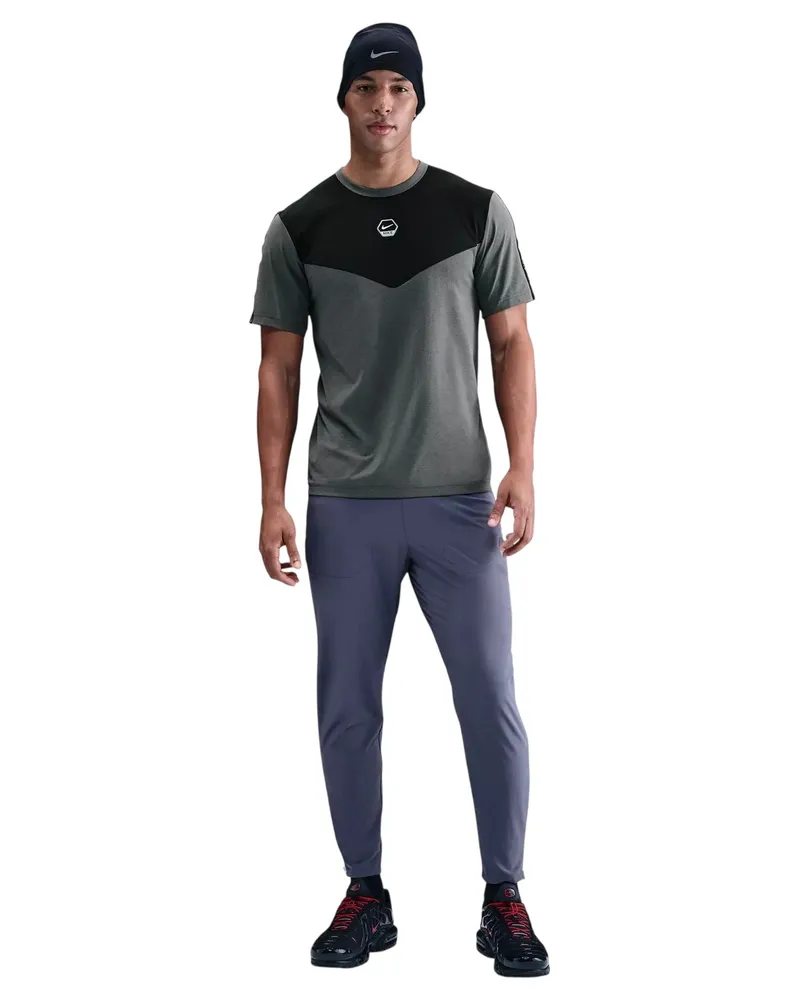 Nike City" T-Shirt für Herren, Dri-FIT, Regulär (Grau/Schwarz Grau