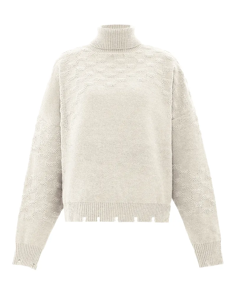 FAINA Rollkragenpullover für Damen - Wollweiß Wollweiß