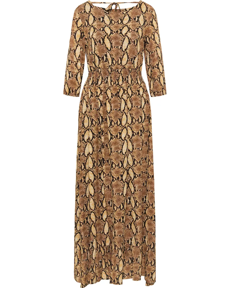 FAINA Maxikleid Damen beige schlange Beige