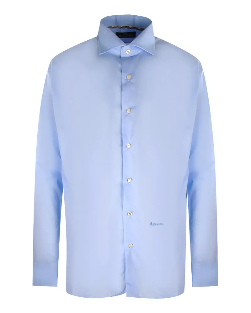 Aquascutum Langarm-Hemd in Hellblau Hellblau