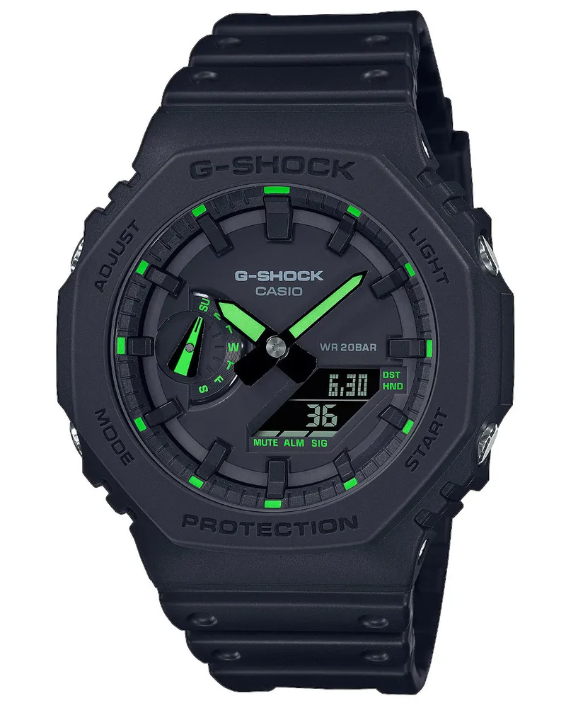 Casio G-Shock Herren Schwarz Uhr GA-2100-1A3ER Schwarz
