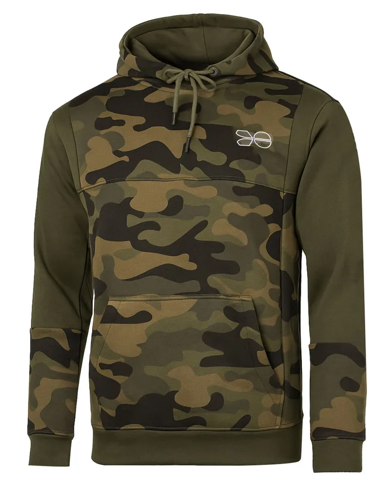 CrossHatch Logo Herren Camo Khaki Hoodie Camouflage
