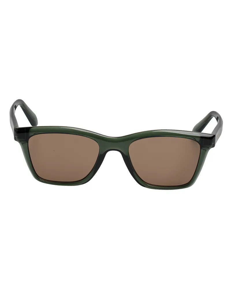 Ferragamo Herren Rechteckige Acetat Sonnenbrille SF2001S Grün