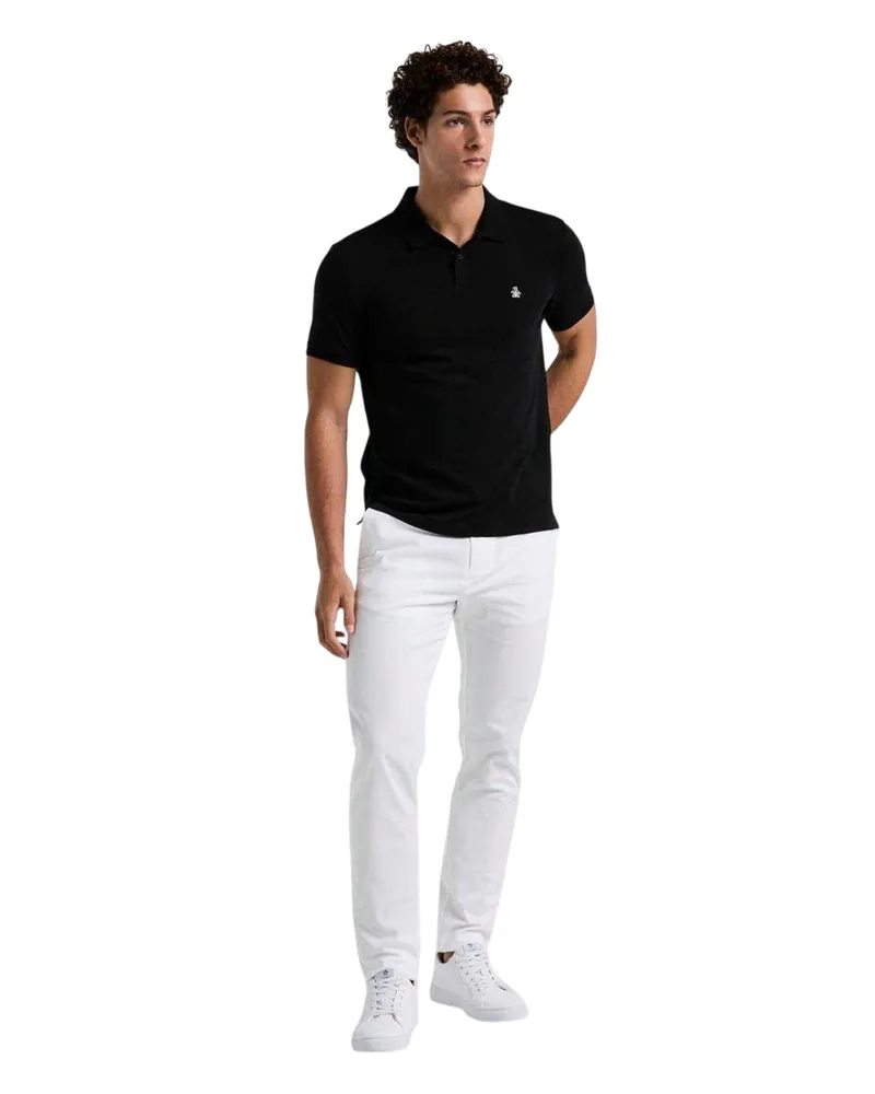 Original Penguin Daddy" Poloshirt für Herren (Schwarz Schwarz
