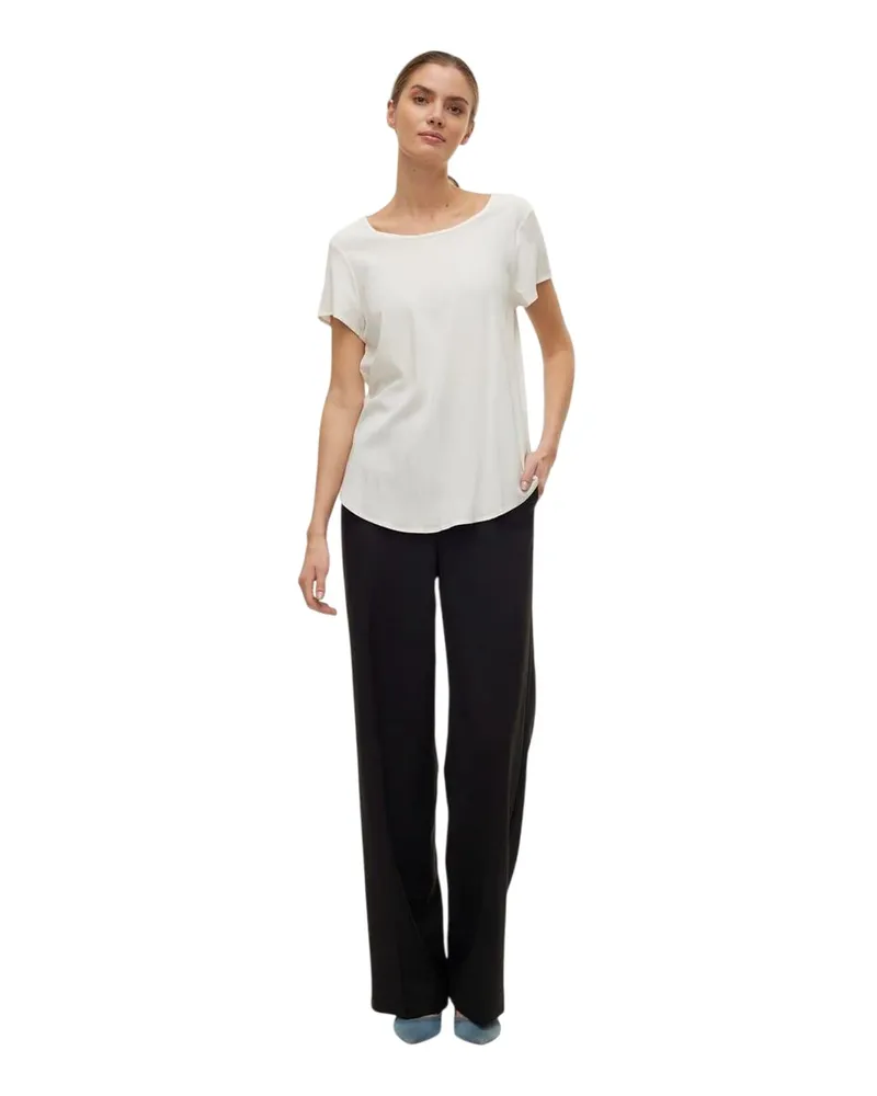 Vero Moda Bella" T-Shirt für Damen, Runder Auschnitt, Regulär (Schneeweiß (Farbe Weiß