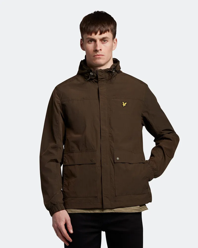 Lyle & Scott Jacke mit Kapuze und Taschen in Olive Oliv
