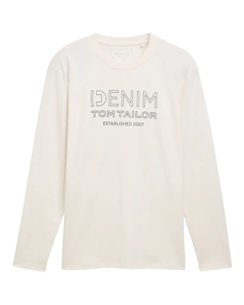 Tom Tailor Langarmshirt - Weiß Weiß