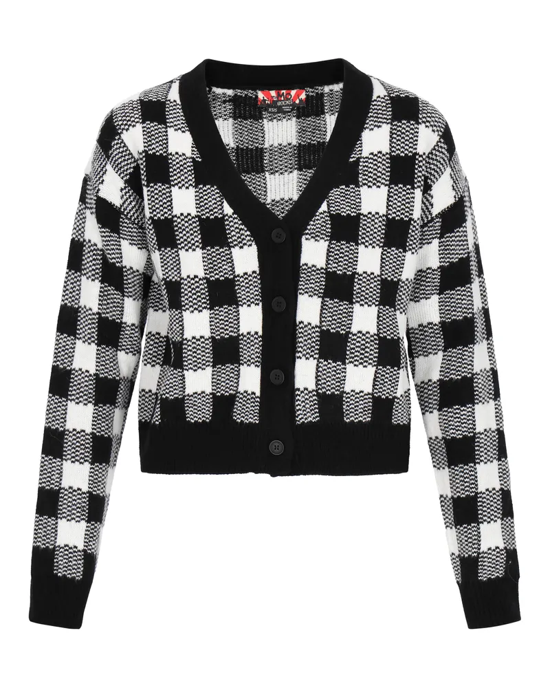 My Mo Strickjacke für Damen, schwarz‑weiß - Schwarz Schwarz