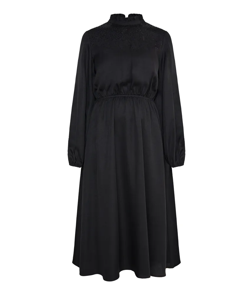 Usha Midikleid Damen schwarz Schwarz