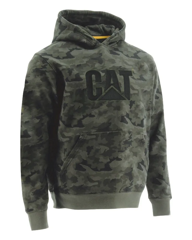 Caterpillar Footwear Marken Baumwolle Herren Grüner Kapuzenpullover Dunkelgrün