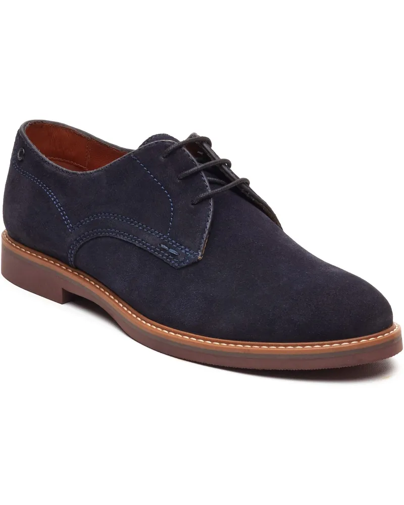Base London Strand Schnür-Leder-Herrenschuhe - Marineblau Marineblau