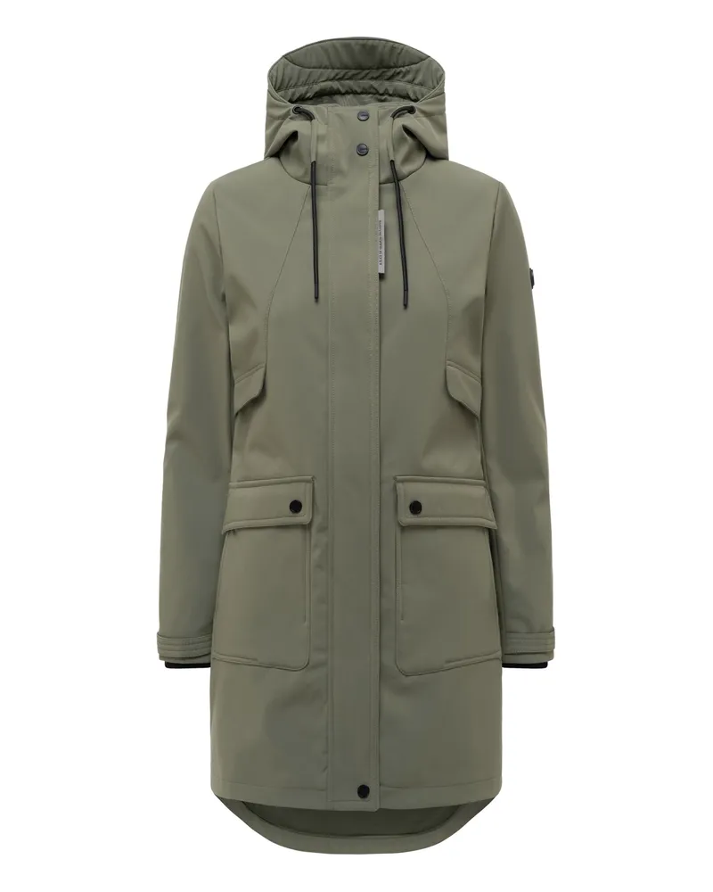 NAVAHOO Damen Softshell Übergangsjacke Morgennebel mit Kapuze Grün