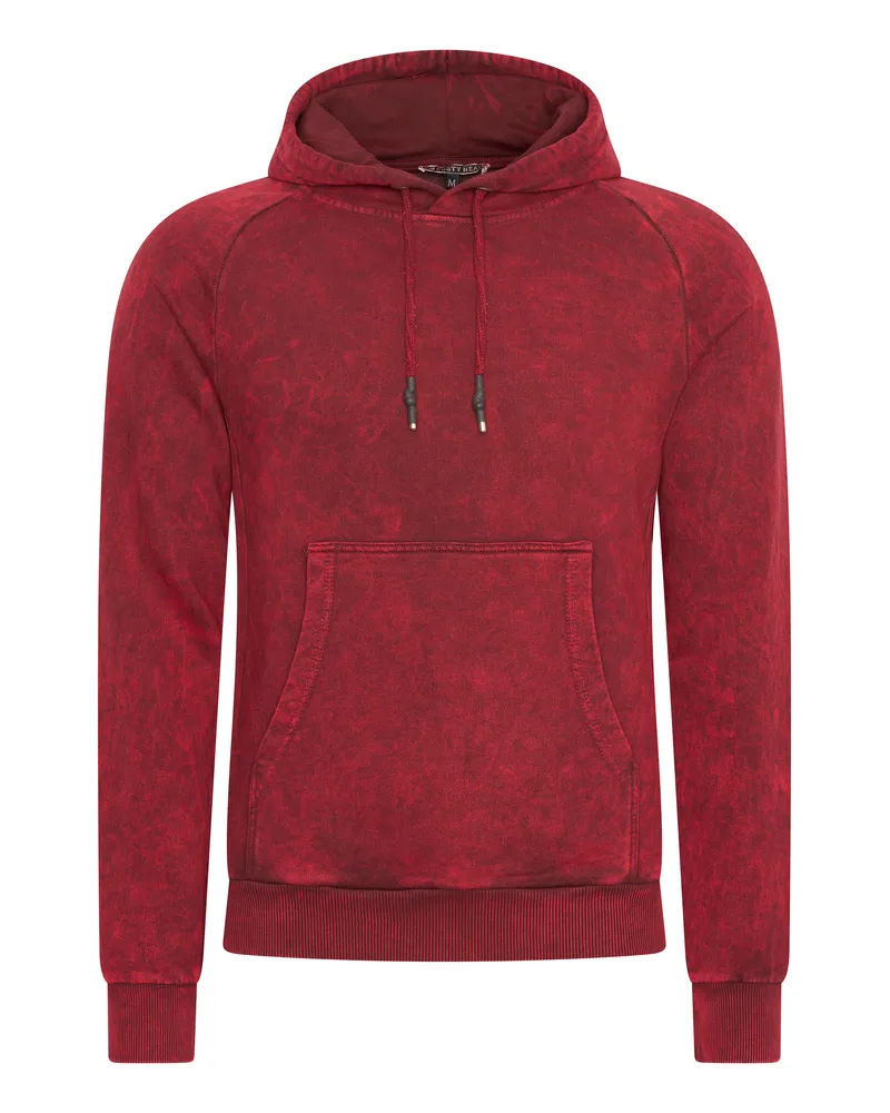 Rusty Neal Verwaschener Kapuzenpullover - Rot Rot