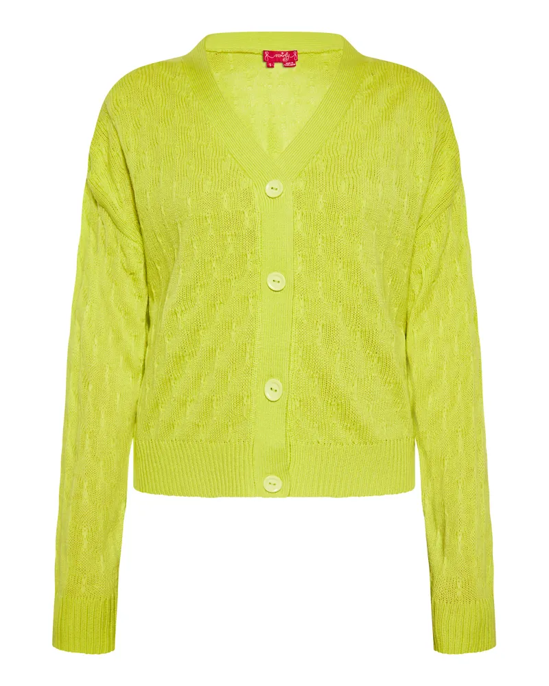 My Mo Strickjacke Frauen Limone Limettengrün