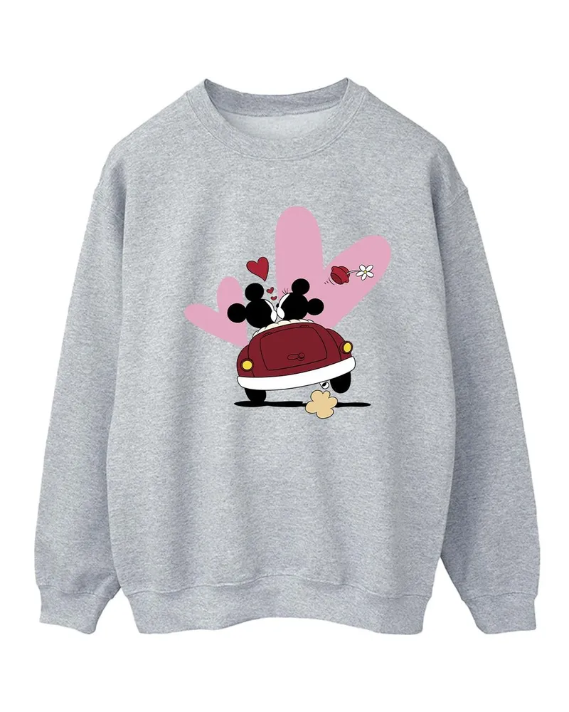 Disney Mickey Mouse Car Print" Sweatshirt für Damen (Grau Hellgrau