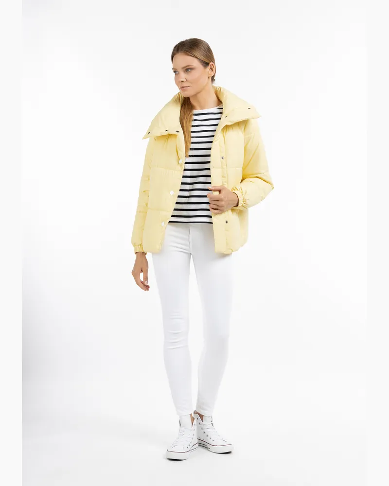 DreiMaster Wattierte Winterjacke Damen Hellgelb Gelb