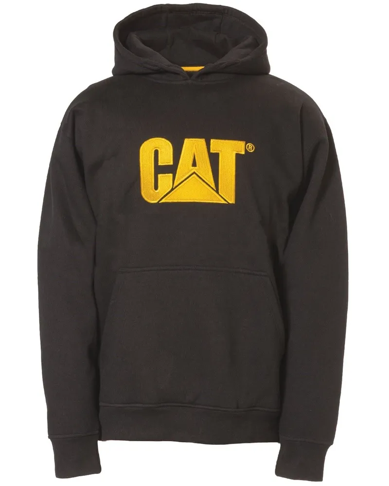Caterpillar Footwear Marken Baumwolle Herren schwarzer Kapuzenpullover Schwarz