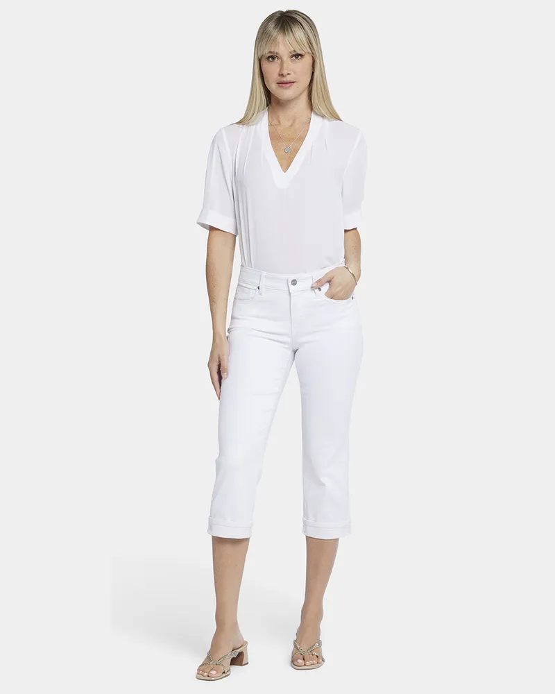 NYDJ not your daughter's Jeans  Marilyn Straight Crop Jeans aus Cool Embrace® Denim | Optisches Weiß Weiß