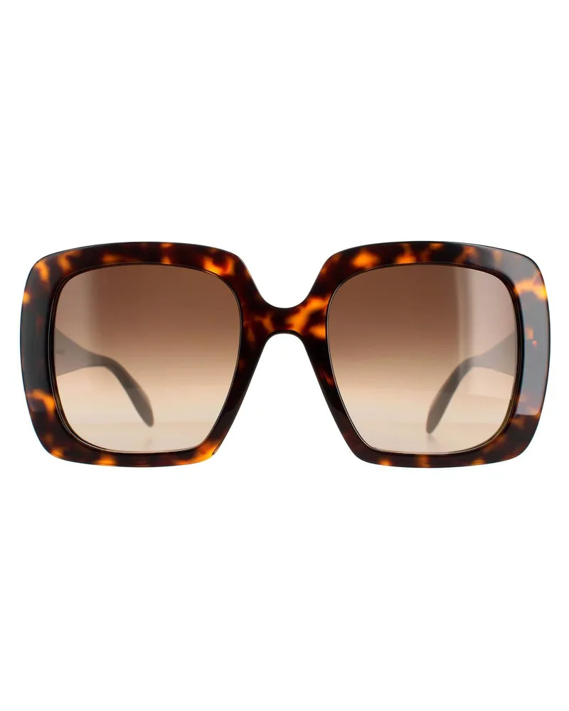 Alexander McQueen Square Damen Schildpatt Braun Gradient AM0378S Braun