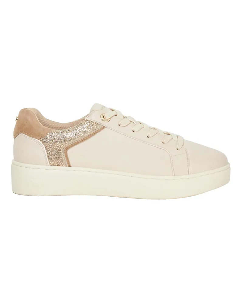 Dune Elli" Schuhe für Damen, Leder, Plattform-Absatz (Cremefarbe Creme