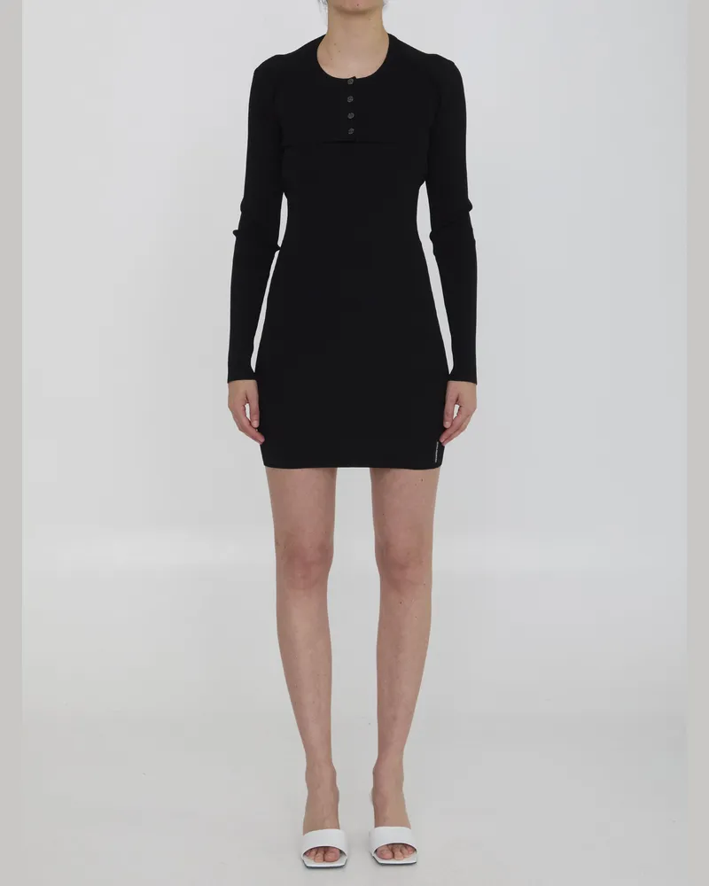 Alexander Wang Twin-Set Kleid mit verkürztem Cardigan Schwarz