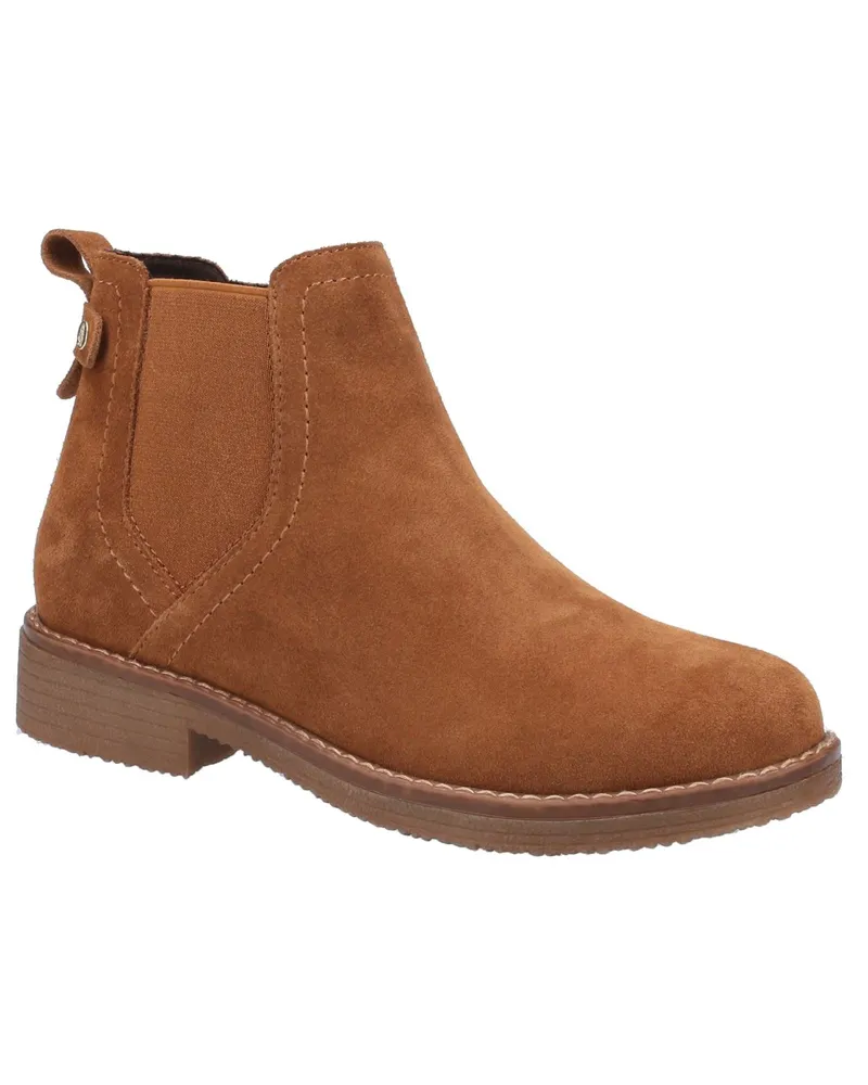 Hush Puppies Maddy Wide Wildleder Damen Tan Stiefel Cognac