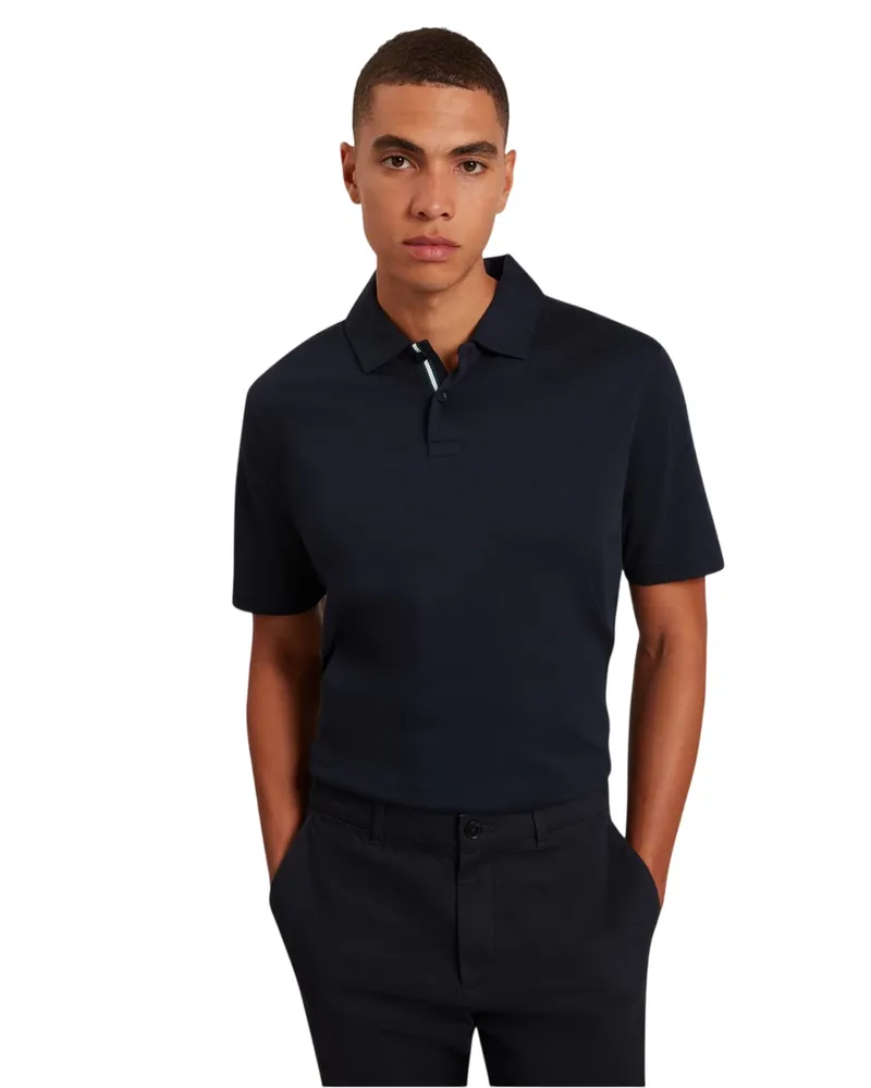 Ted Baker Poloshirt für Herren, Mercerisierte Baumwolle (Marine Marineblau